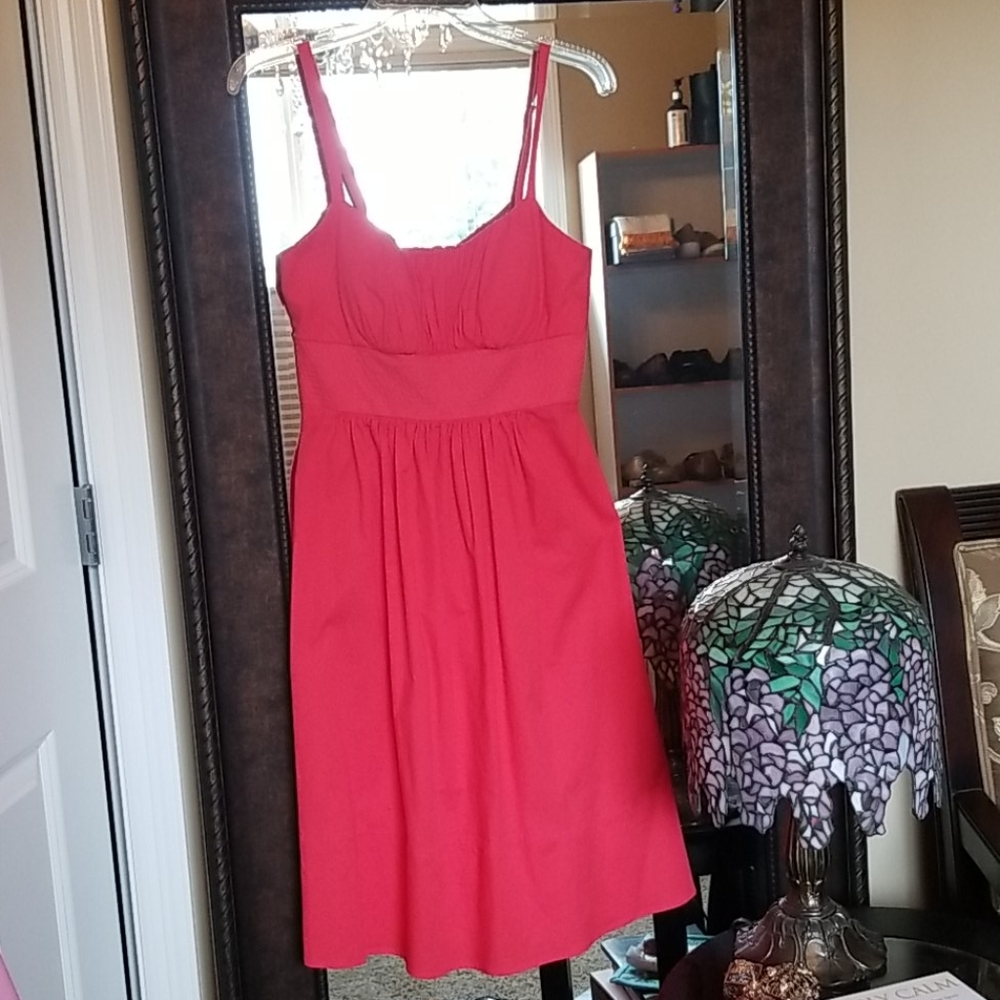 B. Smart coral summer dress cotton sz 8